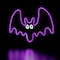 15" Purple LED Neon Style Purple Bat Halloween Window Silhouette